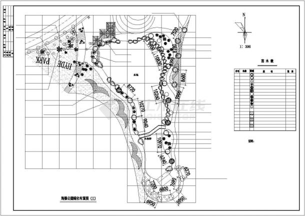 某公園全套設(shè)計(jì)規(guī)劃綠化CAD施工圖紙