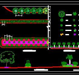 道路分車帶綠化設計圖紙免費下載 - 園林綠化及施工