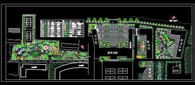 校園廣場(chǎng)綠化設(shè)計(jì)平面圖免費(fèi)下載 - 園林綠化及施工