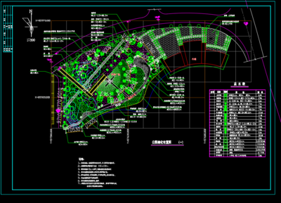 某公園綠化工程設(shè)計圖紙免費下載 - 園林綠化及施工